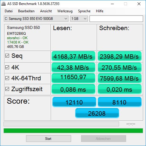 Samsung SSD mit Rapid Mode